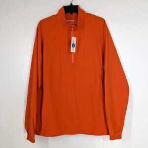 OUTDOOR VOICES Windbreaker Jacket Men's L Orangeade 1/4 Zip Pullover Lightweight